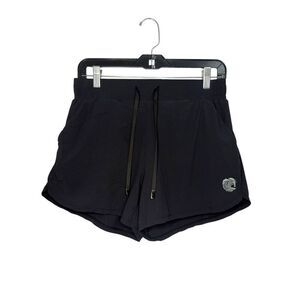 KaiAloha Supply Women’s Large Ocean Love Athletic Shorts Black Drawstring